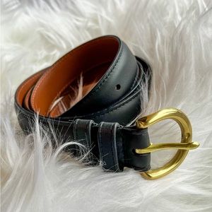 Black leather COACH belt - size XL